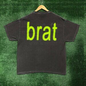 CharliXCX Brat Neon Logo Tshirt size large